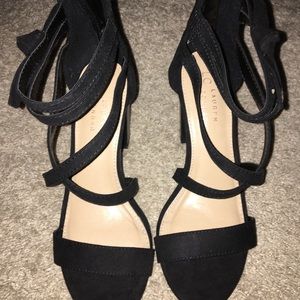 Black Heels with Straps (Wide)